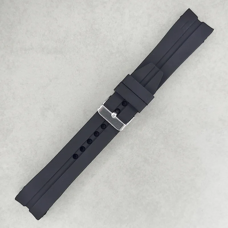 Silicone Sport Waterproof Watch Strap with Curved End