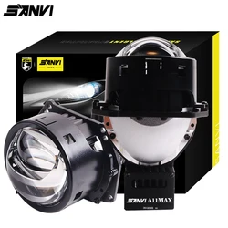 SANVI A11Max 70W Hyperboloid Bi LED Lenses For Headlights Car Headlight Projector Kit Hella G5 3R Biled Projector 3inch RHD LHD