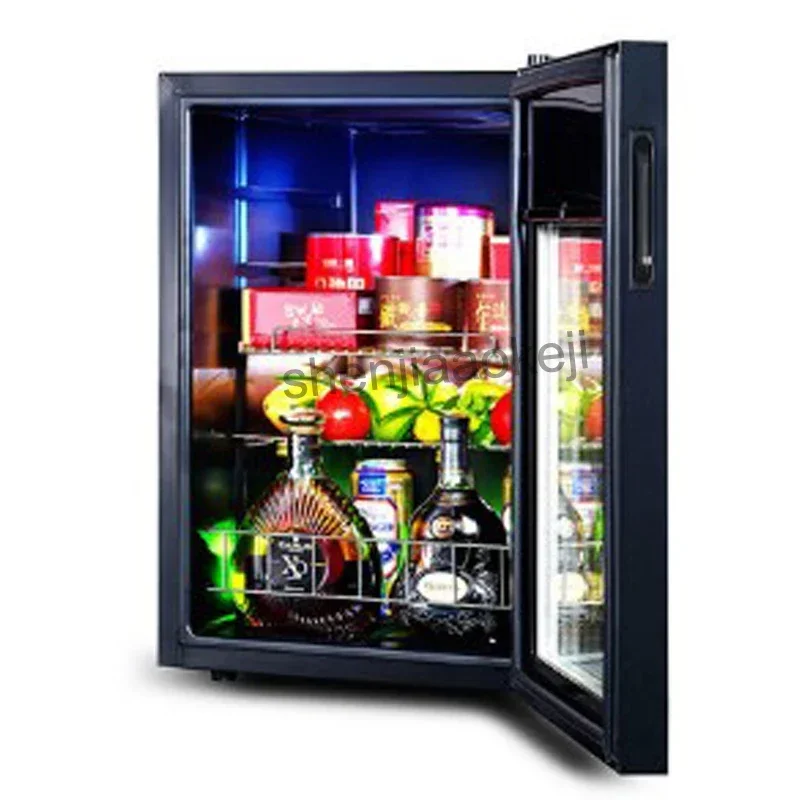 62L Cold Storage Refrigerator Wine Refrigerators Transparent Glass Door Tea Drinks Freezers -5to10 Degrees C Food Sample Cabinet
