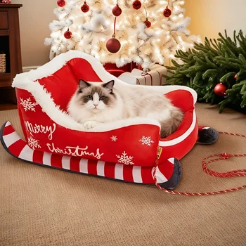 Christmas Pet Sled Bed 1