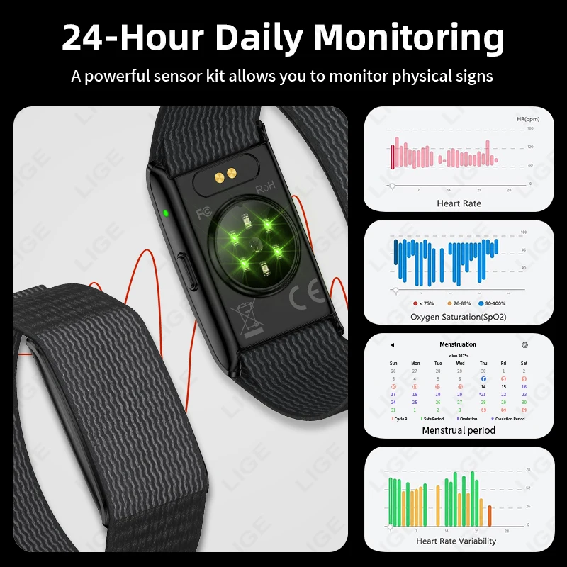 GPS 궤적 HRV 모니터 스마트 팔찌 초경량 만보계 무화면 피트니스 트래커 AI 분석 건강 스포츠 밴드 2026