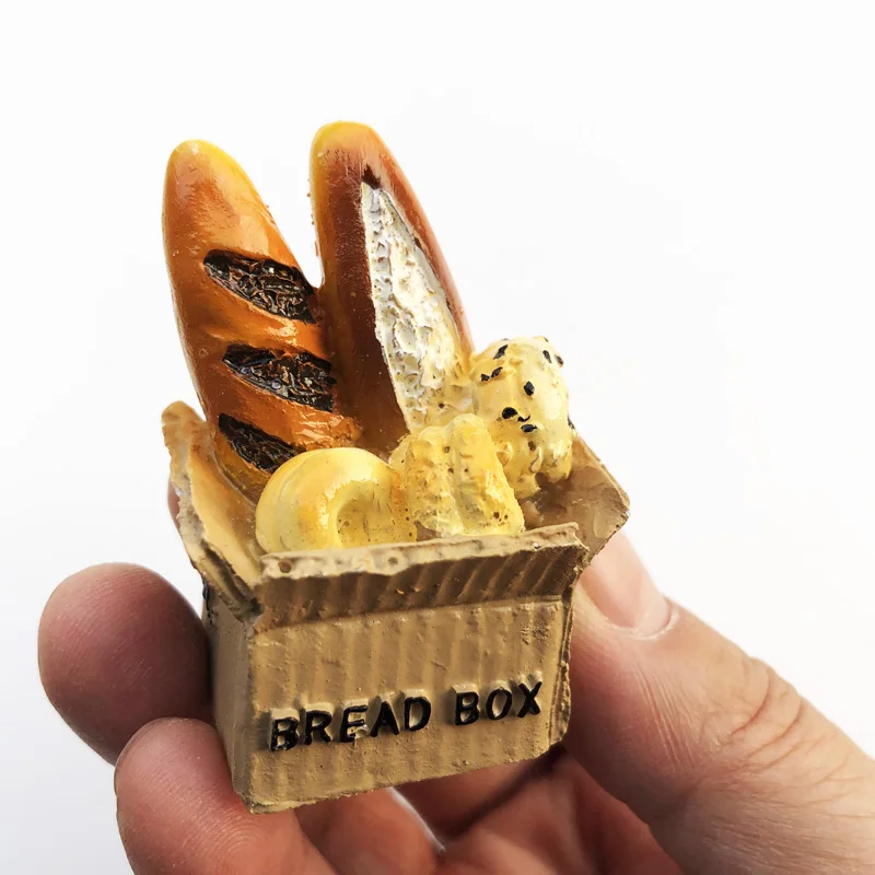 

Fridge Magnet Bread Box Creative Crafts, Humanistic Style Decoration, Message Stickers, Tourism Souvenirs