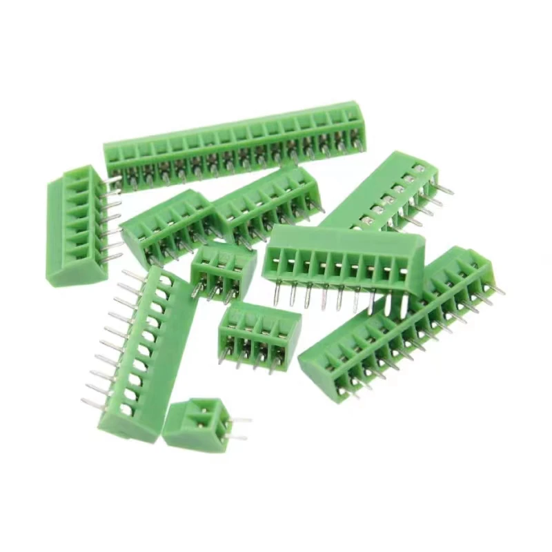 Terminal Universal do Parafuso do Pwb Obstrui o Conector Cobre Reto Pin 1012 Pólos Kf128 50 Peças 2.54 mm o