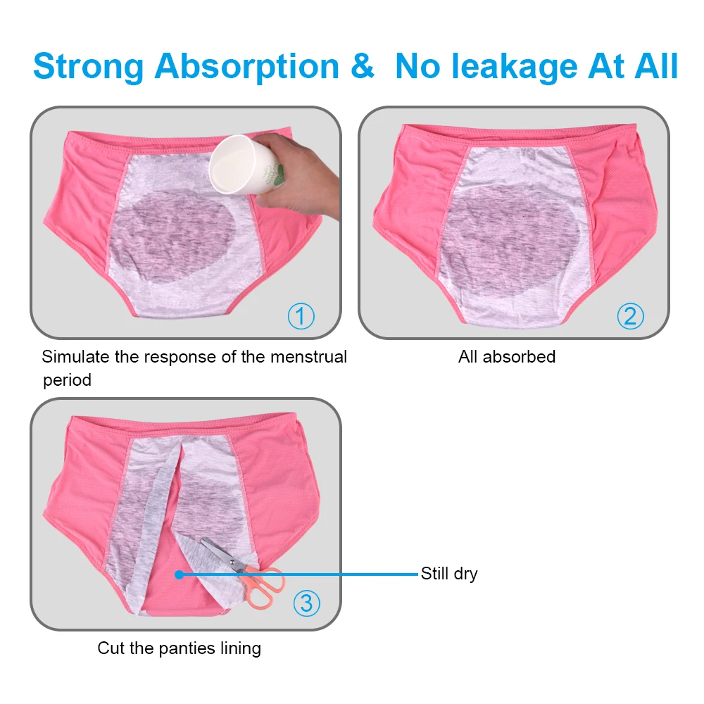 Menstrual Panties Feminine Hygiene Menstrual Panties Women Underwear Physiological Pants Leak Proof Period Low Waist Briefs