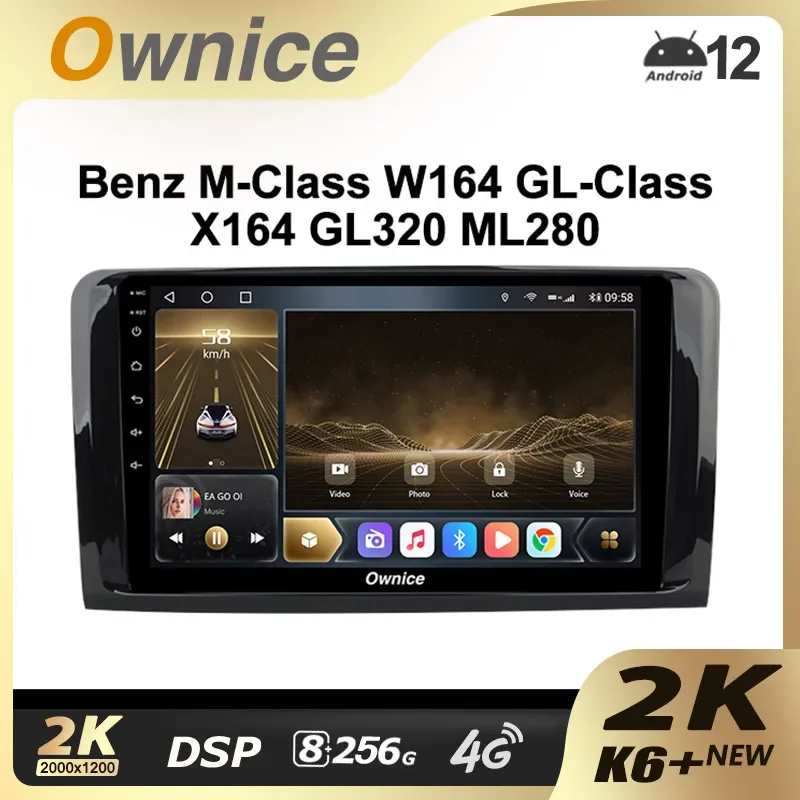 

Ownice K6+ 2K 13.3 for Mercedes Benz ML GL ML350 GL320 X164 2005 - 2009 Car Radio Video Player Navigation Stereo GPS Android 12