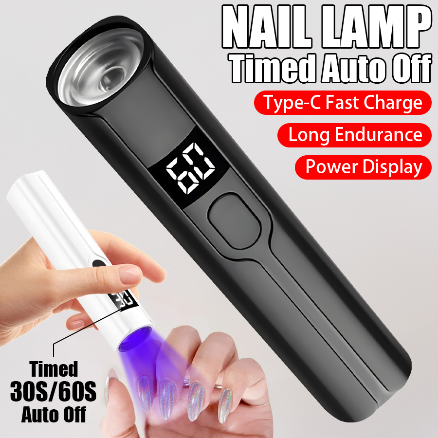 BALDR M005 Portable Handheld Mini Nail Lamp Family Quick Dry Flashlight Pen Chargeable Nail Dryer Machine Uv Led Nail Lamp