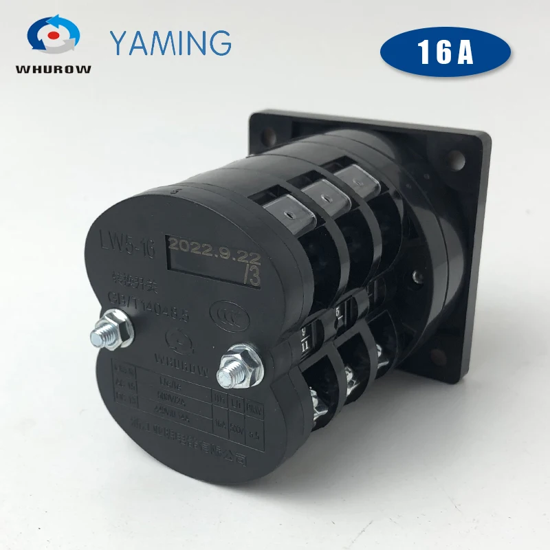 16a interruptor de came rotativo 72x72mm 3 05