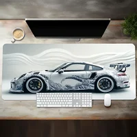 Tapis voiture blanche – Grand tapis gaming 1