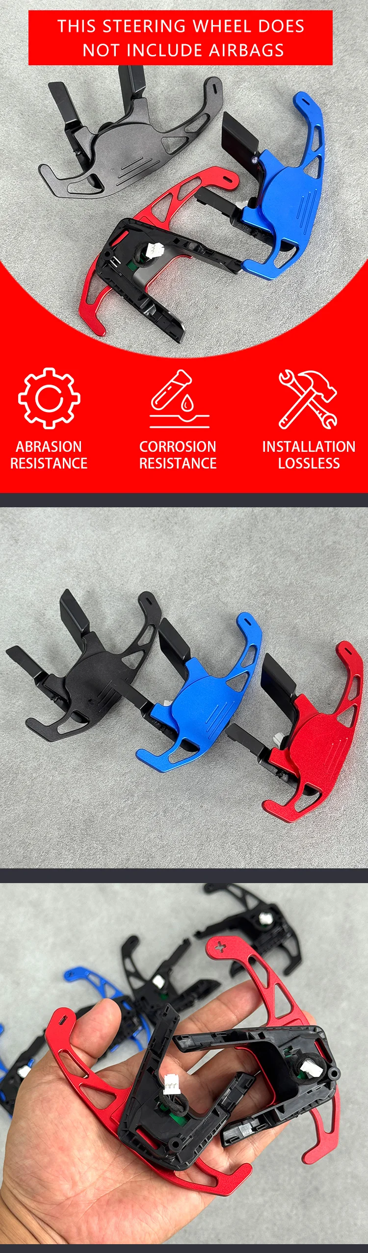 Steering wheel paddles decorative volume adjustment paddles suitable for VW Golf