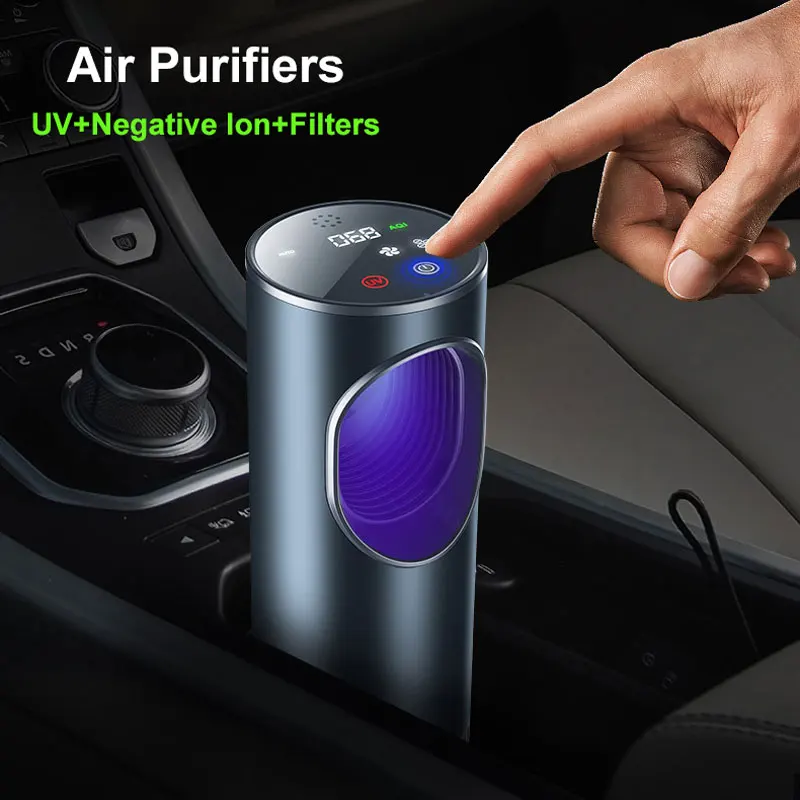 Advanced Car Air Purifier with UV Sterilization and HEPA Filter for Odor and Smoke Removal