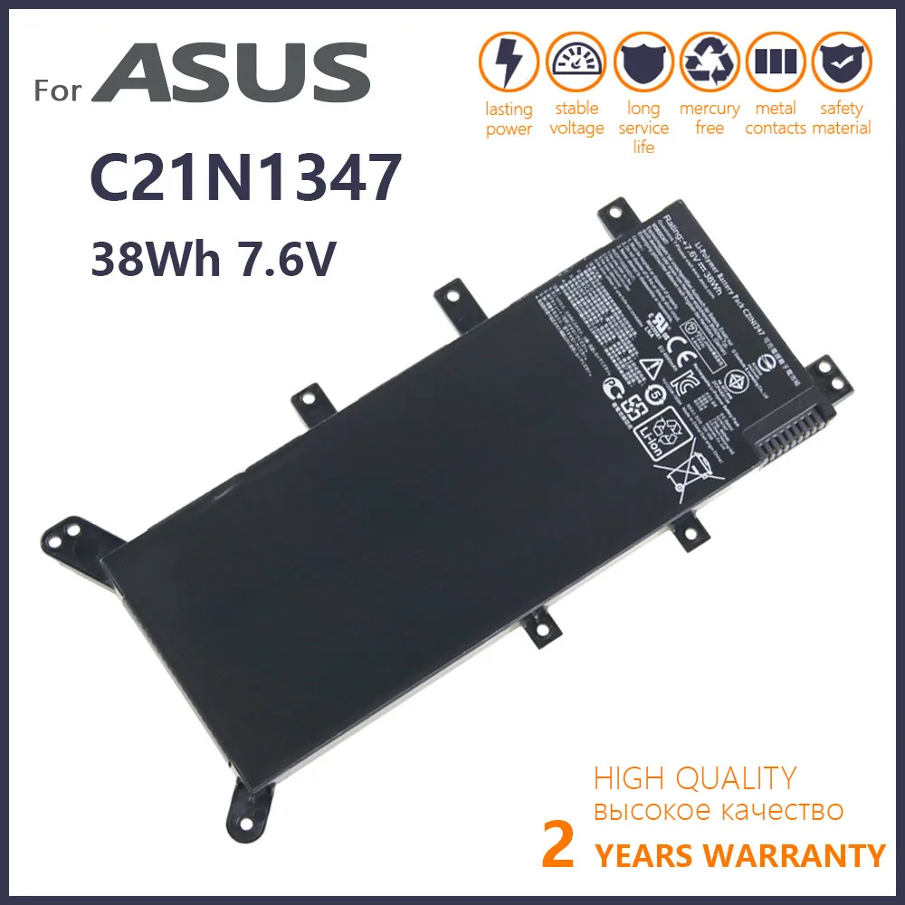 

Genuine C21N1347 New Laptop Battery For ASUS X554L X555 X555L X555LA X555LD X555LN X555MA 2ICP4/63/134 C21N1347 7.6V 37WH