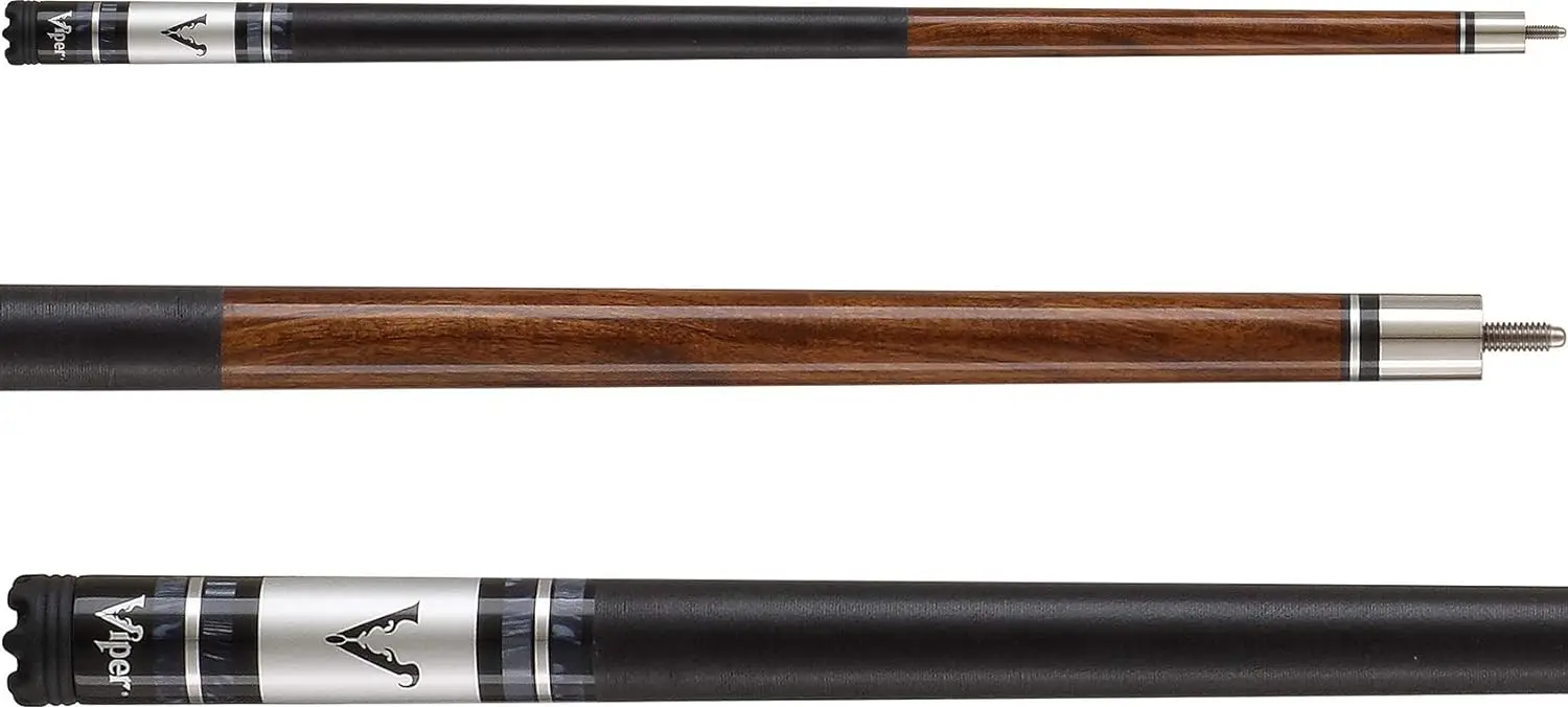 

Sinister 58" 2-Piece Billiard/Pool Cue, Dark Brown with Silver Inlay