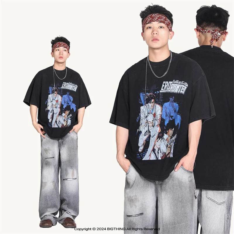 

ERD Retro Wash Loose Short sleeved T-shirt