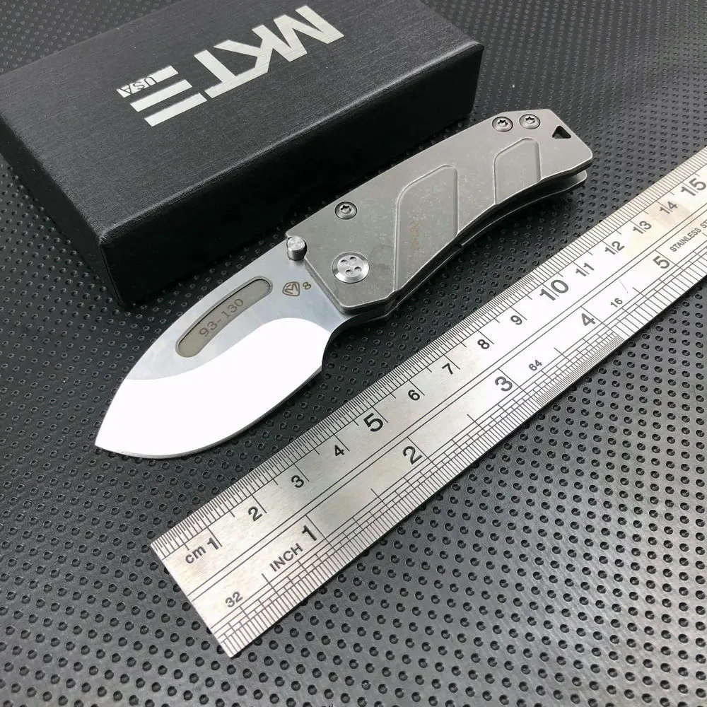 Trskt MKT Medford Folding Knife,D2 Blade Tactical Pocket Knives,Survival Camping Knife Outdoor Sharp Knives,Steel Handle 3