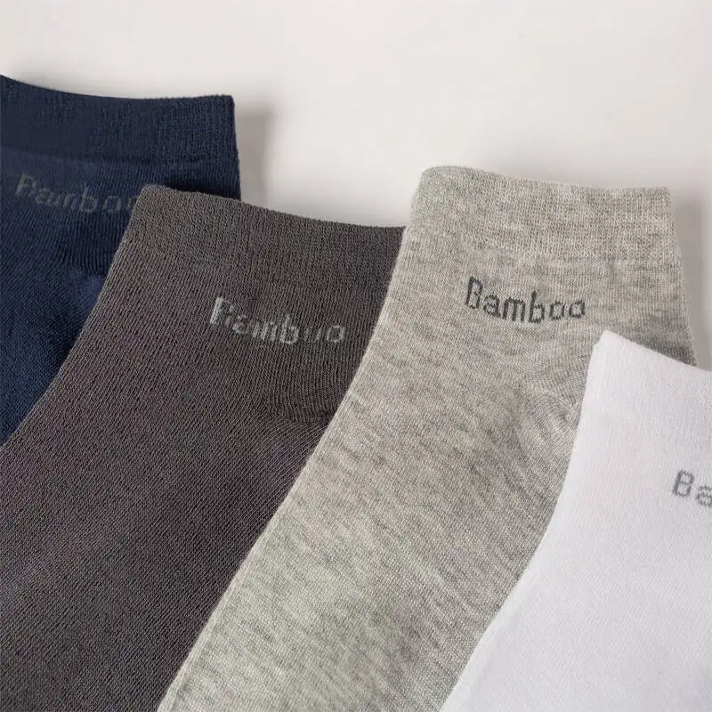 5/10/15 Pairs Men's Bamboo Fiber Socks Short High Quality New Casual Breatheable Anti-Bacterial Man Ankle Socks Men Size 38-45