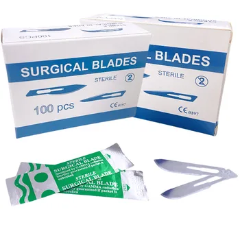 100pcs/box Surgical Scalpel Sterilized Blades Carbon Steel Dental Surgical Blade 10#11#15# Dentistry Instruments For DIY Cutting 1