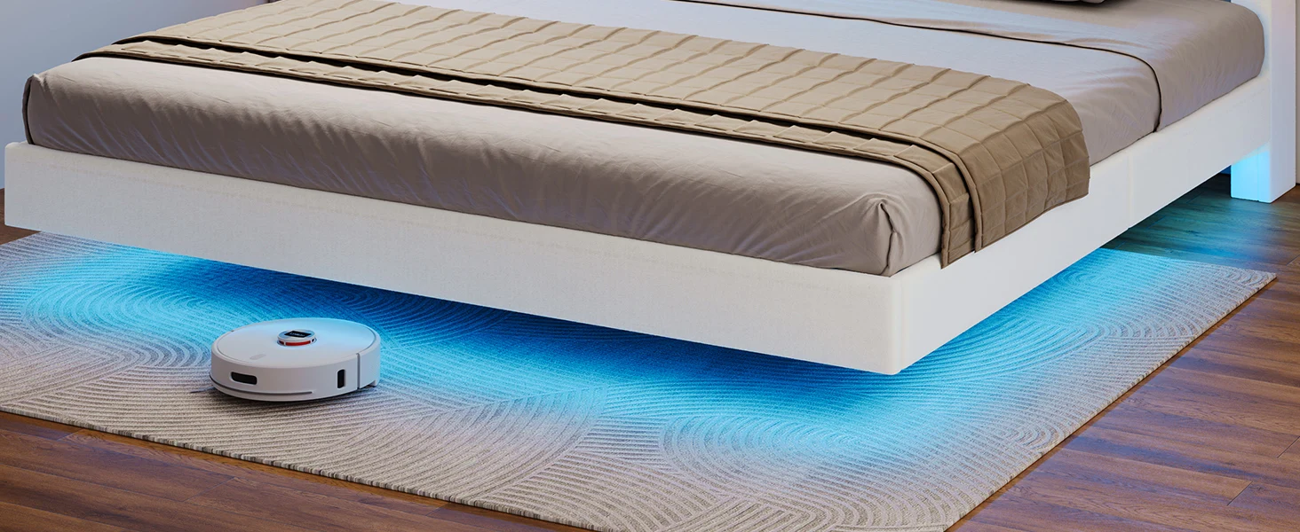 king floating bed frame