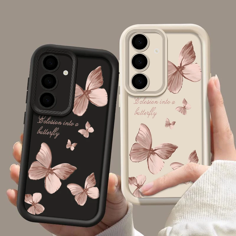 Vintage Butterfly Print Soft Phone Case - Retro Design Cover