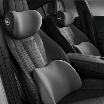 Car Memory Foam Neck Pillow Protection Lumbar Backrest Cushion Lumbar Support Car Headrest Interior Parts 1