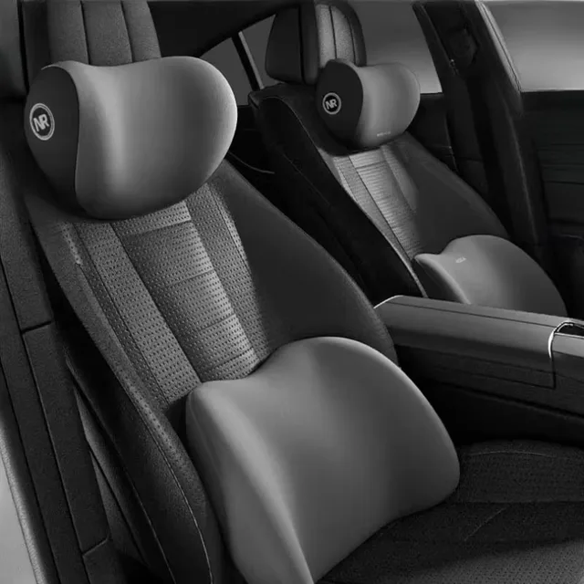 Car Memory Foam Neck Pillow Protection Lumbar Backrest Cushion Lumbar Support Car Headrest Interior Parts 1
