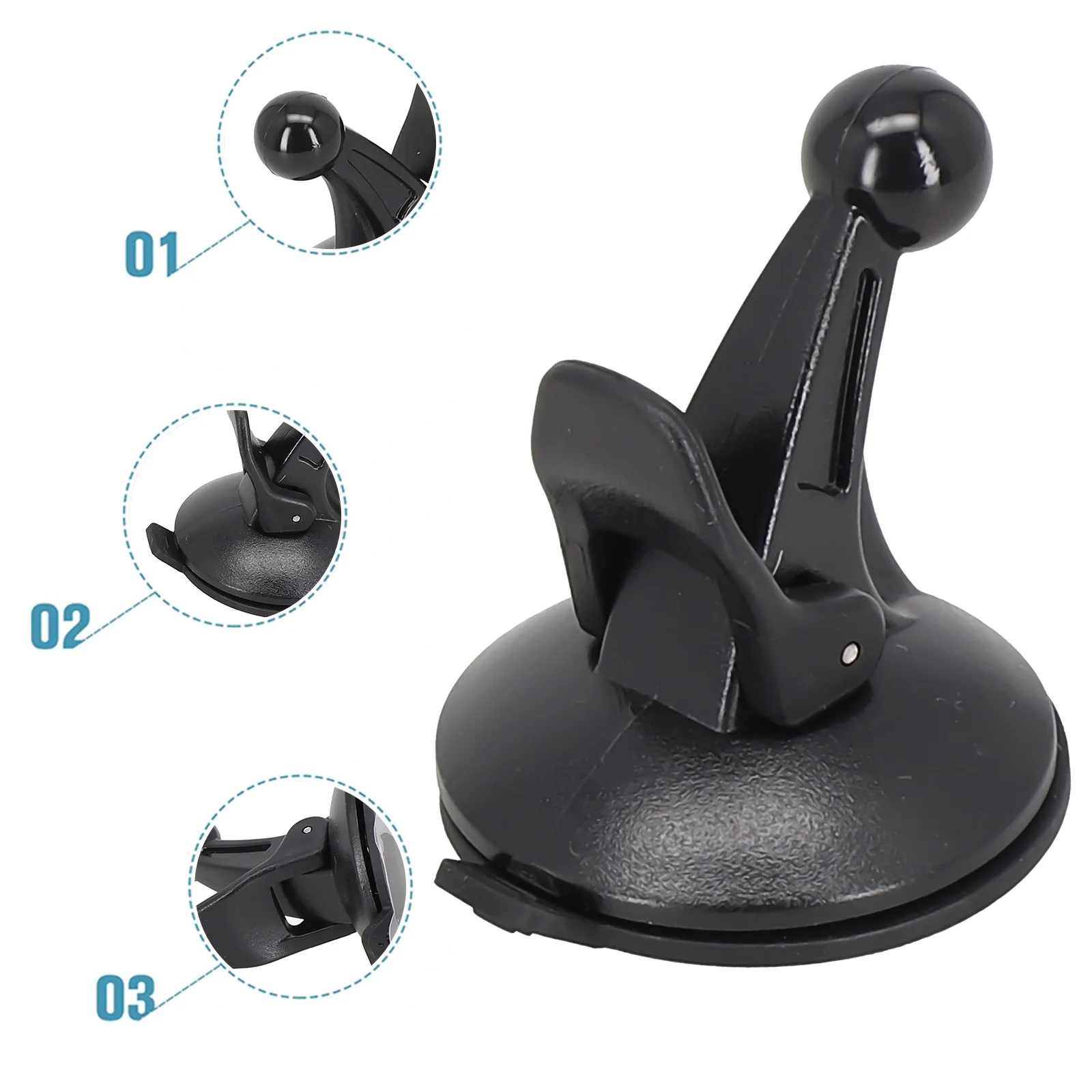 

Mount Car GPS Holder Plastic Replacement Suction Cup Windshield Accessories Black For Garmin Useful Durable Parts