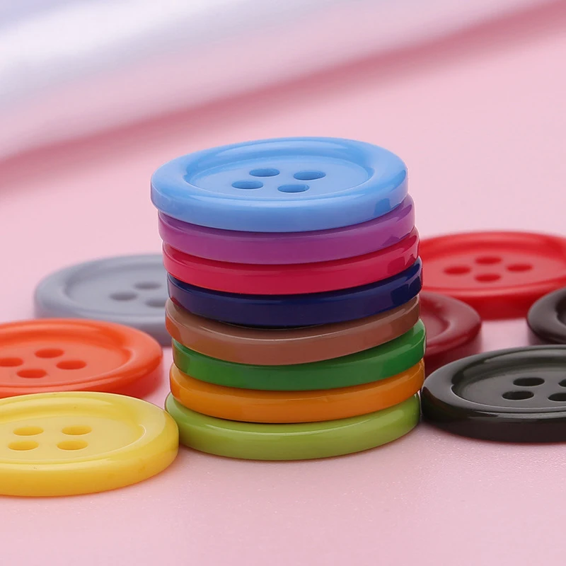30pcs 9-30mm Multicolour Round Buttons Sewing Resin Buttons for DIY Clothes Sweater Coat Shirt Apparel Scrapbooking Accessories