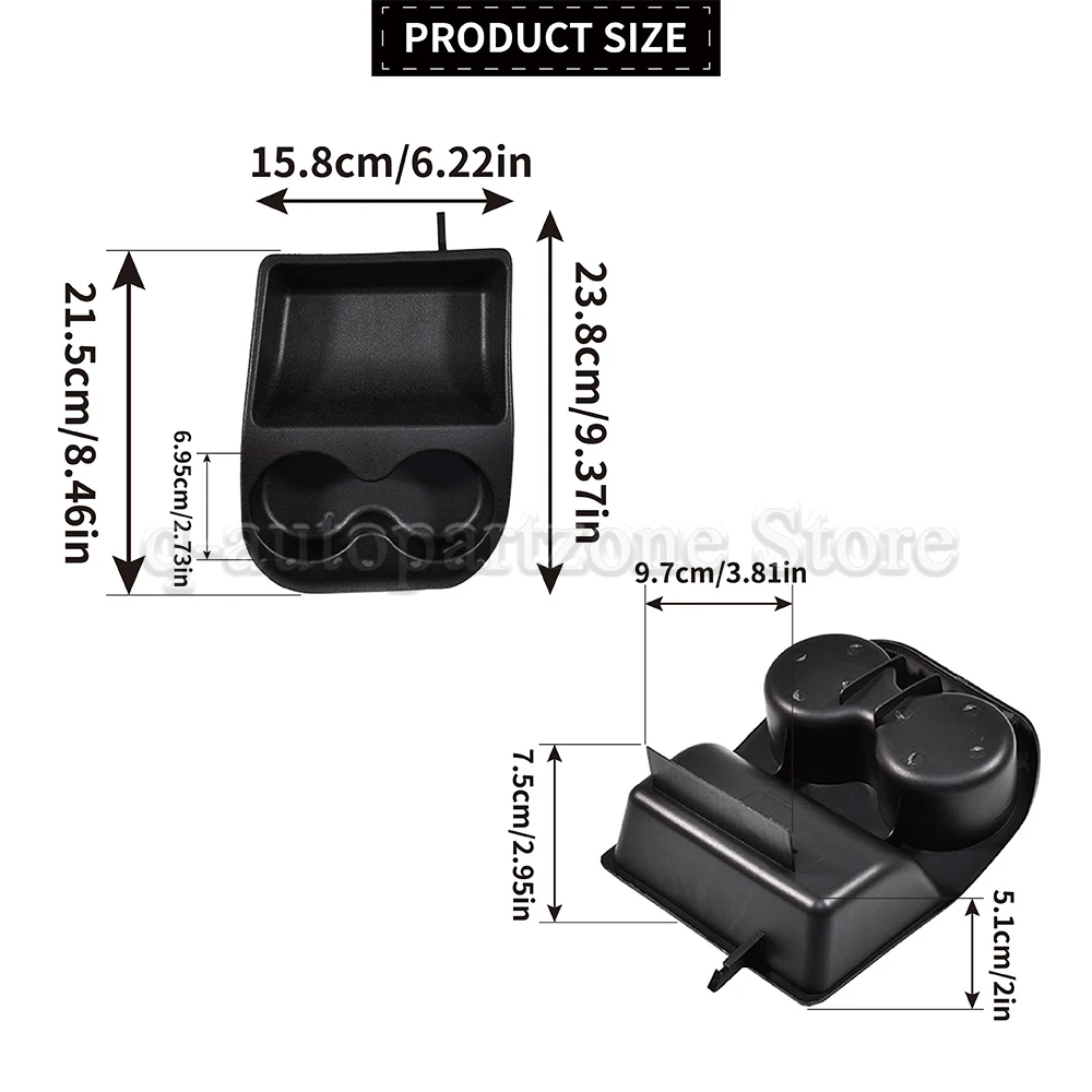 좌측 핸들 차량 센터 콘솔 내장형 음료 홀더 미국형 컵 홀더 VW 골프 MK3 및 카브리올레 / 제타 벤토 MK3용