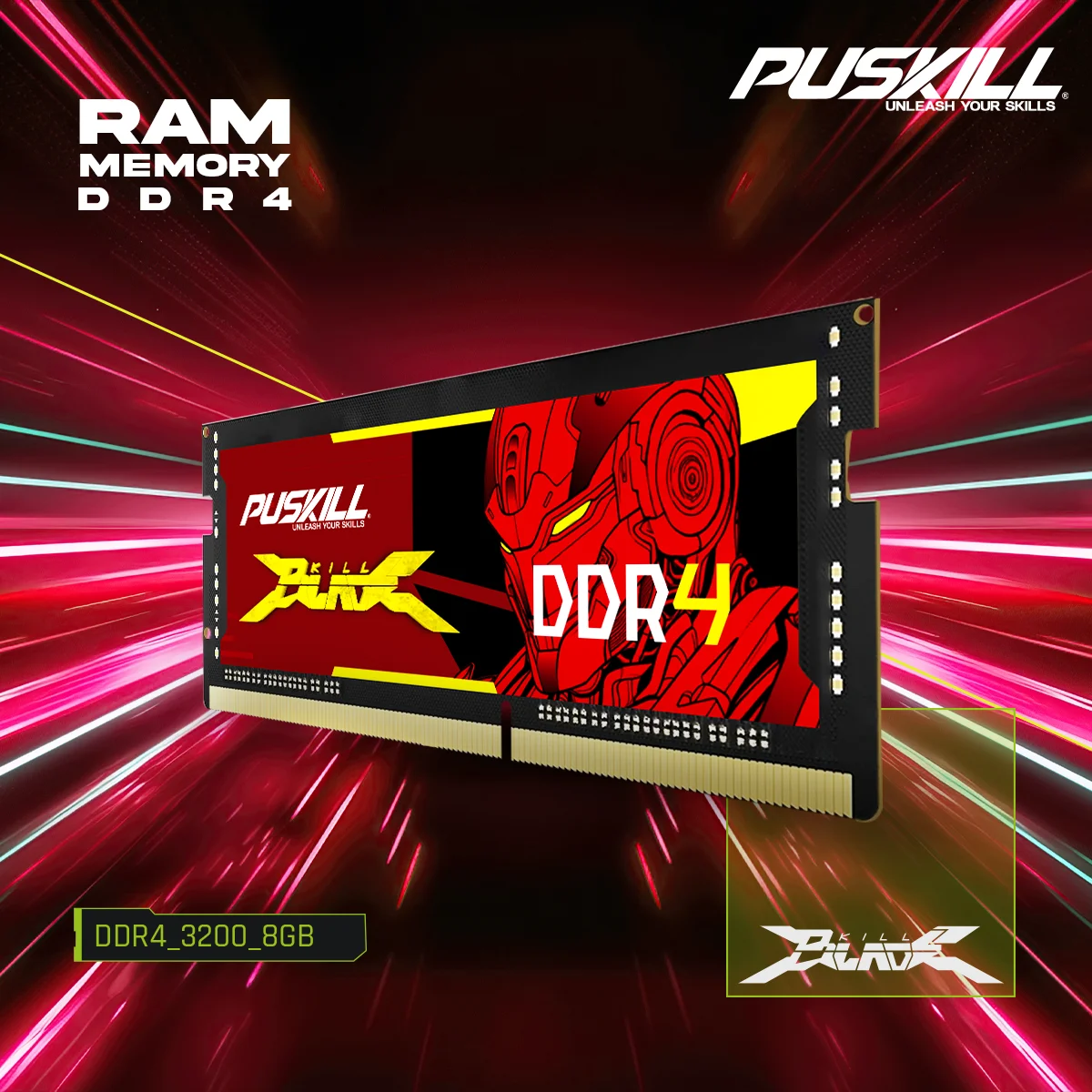 PUSKILL Memoria Ram Notebook DDR4 DDR3L 16GB 8GB 4GB 32GB 3200 2666 2400 1600 1333 Sodimm Pamięć do laptopa