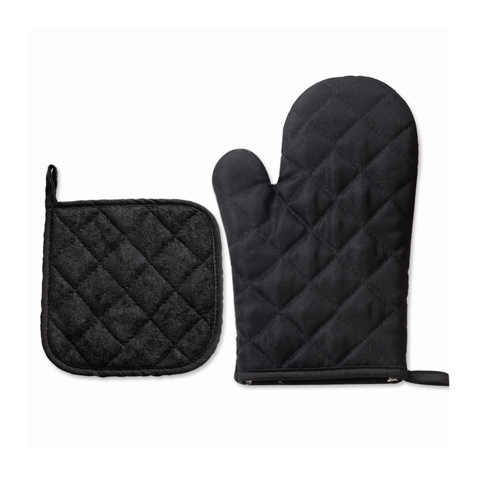 Pair of Household Oven Gloves High Temperature Resistant Oven Mitt for Picnic Camping Barbecue