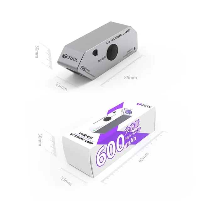 كشاف UV 2UUL اللاسلكي (Rechargeable) – عدسة مزدوجة لتنشيف "الجرين ماسك" في ثوانٍ 4