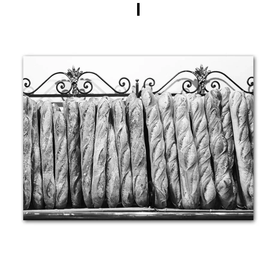Vintage Parisian Cafe Wall Art Canvas - Black & White Nordic Decor Poster