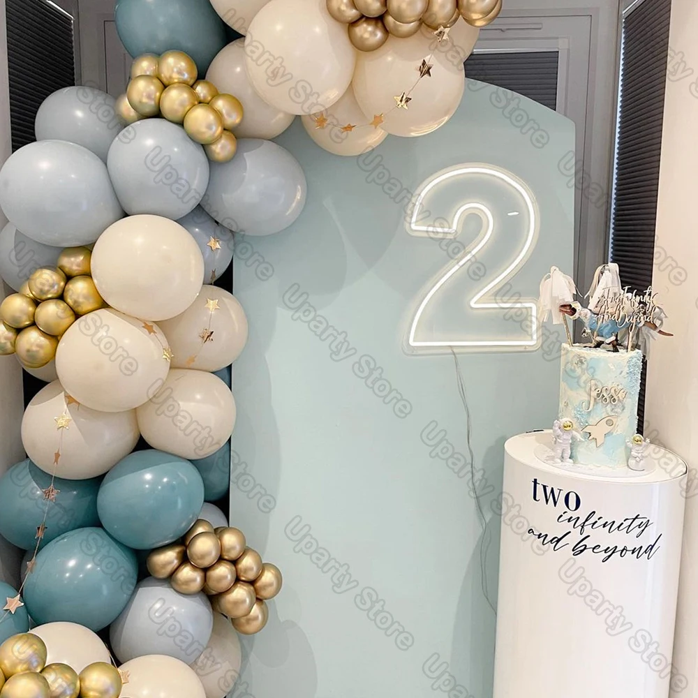 Arche À Ballons Pour Anniversaire, Bleu Marine, Sable Blanc, Pastel, Gris,  Rétro, Bleu, Chrome, Or, Décor Pour Fête Prénatale, Mariage - AliExpress