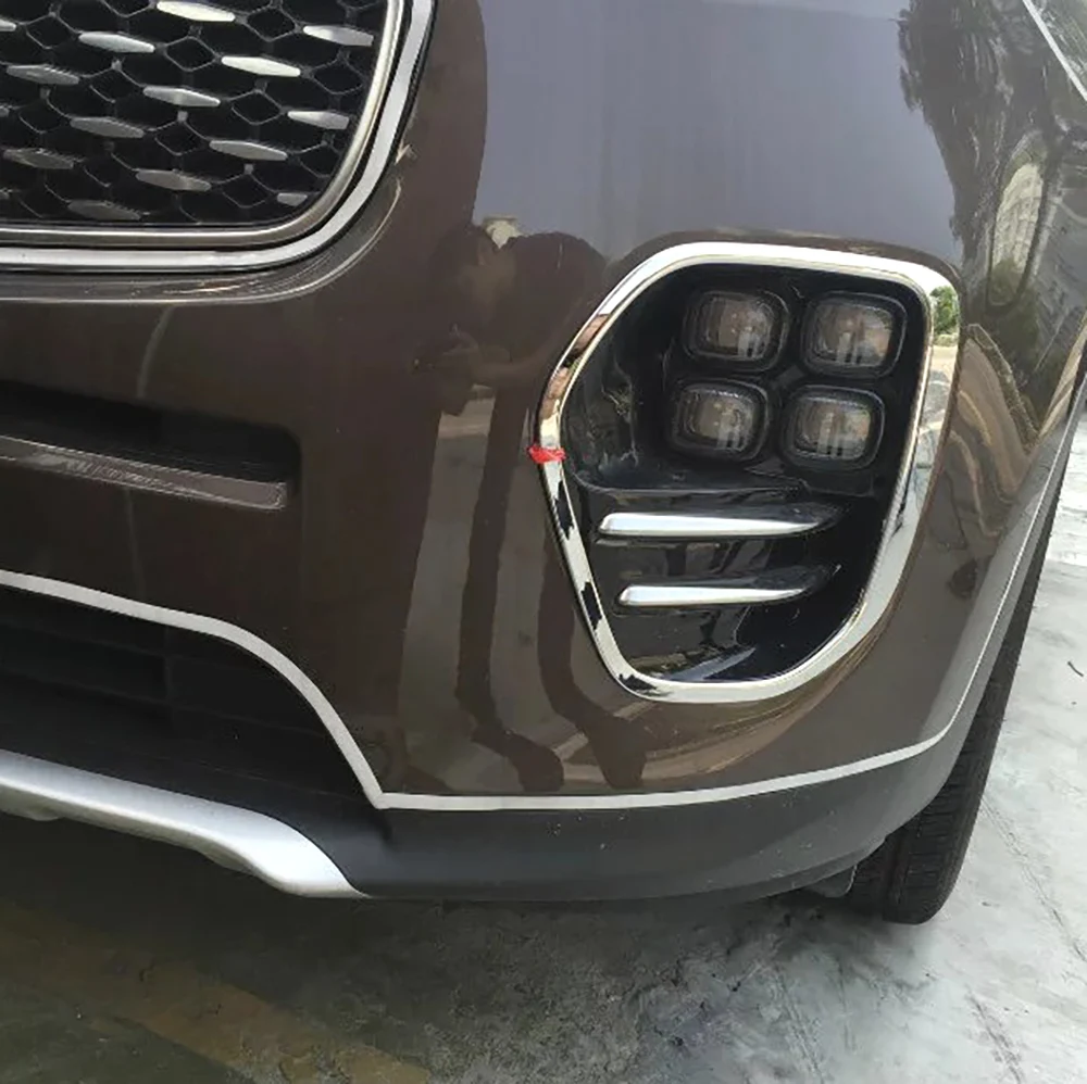 

Chrome Embellisher Front Fog Light Lamp Trim Bezel Moulding For Kia Sportage 2017 2018 2019