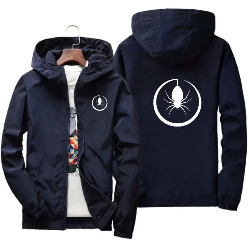 용수철 남성용 후드 바람막이 비옷, 야외 스포츠 등산 자전거 재킷, 낚시 방수 코트, 7X 2024