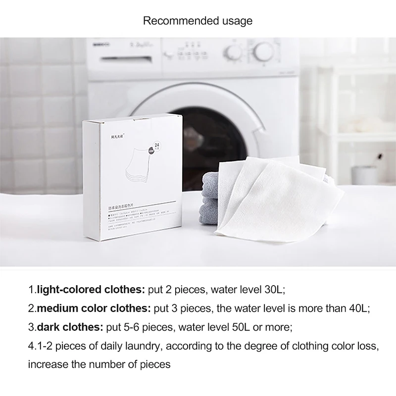 Laundry Anti-Staining Color-Absorbing Sheet Anti-Staining Clothes Laundry  Sheet Laundry Paper Clothing Color-Absorbing Cloth Color-Absorbing Paper 