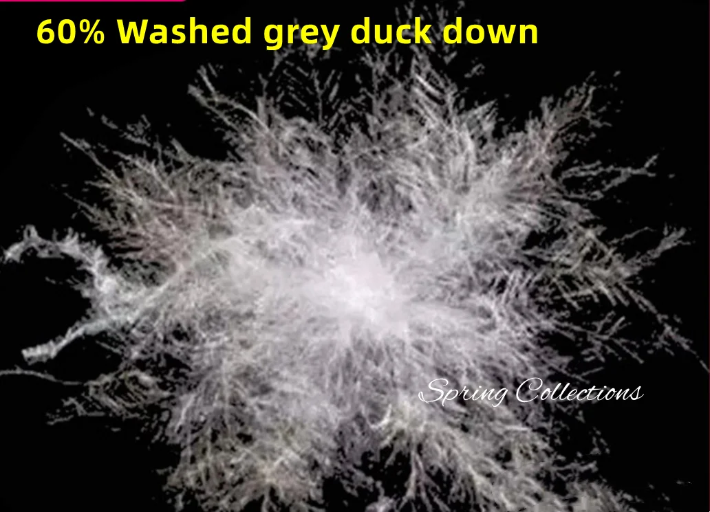 500g/lot washed down 60% large grey duck down DIY down pillow jacket core coat jacket bulk grey duck quilt duck down