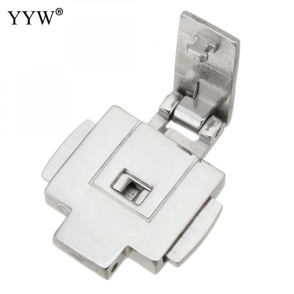 5PC Stainless Steel Magnetic Clasps Mirror Polished ConnectorEnd Clasp flat Leather Cord DIY Bracelets Jewelry Making Findings