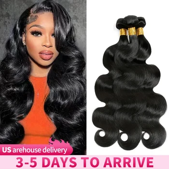 Body Wave Bundles Human Hair Natural Black Brazilian Hair Weave Bundles Human Hair Extensions 1 3 4 PCS Bundles 1