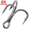 50pcs/20pcs 6x Treble Hooks Classic Fishing Hooks Strong Sharp Tackle Hooks 8# 6# 4# 2# 1# 1/0# 2/0# 3/0#