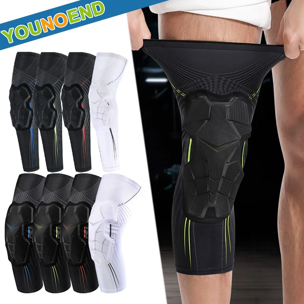 1pc sports knee compression sleeves stretch knitted nylon leg support brace for cycling running basketball football hiking 1Pair Sport Knee & Elbow Brace Compression Knee Support Sleeves Shockproof Knee Pads for Running Basketball Volleyball Biking