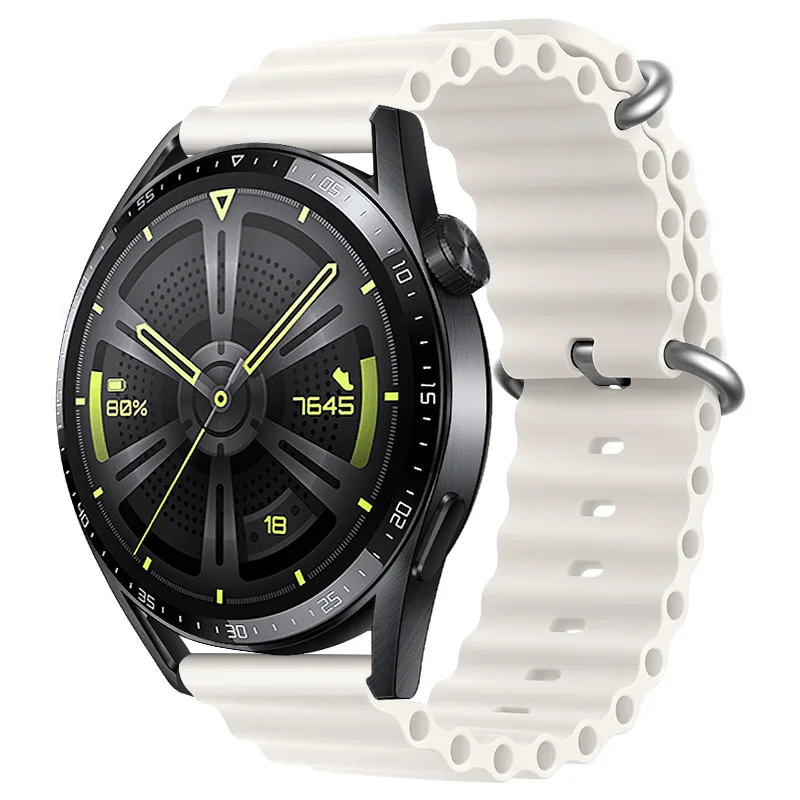 Ocean Sport Silicone Strap Band, 20mm/22mm,
