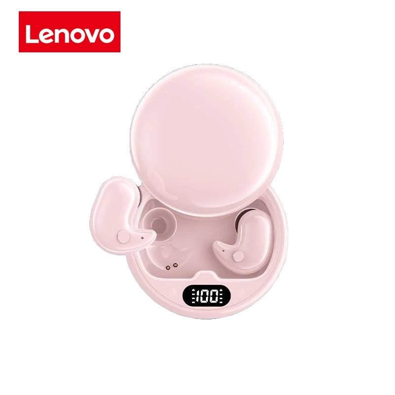 Lenovo Bluetooth Wireless Earphones Small Earbuds Sleeping Sport Invisible Headphones Bass Sound Quality Headset Sliding Cover, Alina Gadgets