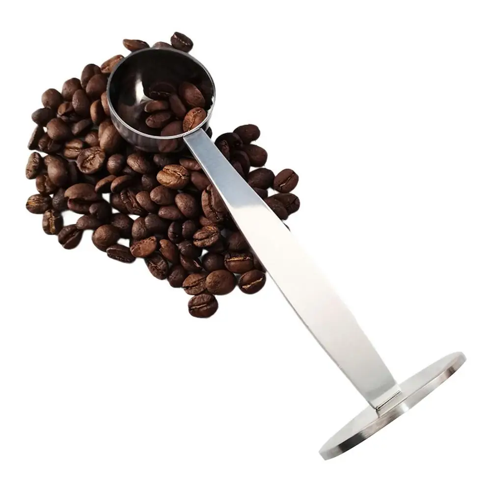 Description Picture 2 of itemEspresso Scoop With Tamper 2 In 1 Coffee Spoon With Powder Hammer Tamping Stainless Steel Ground Coffee Tablespoon For K Cups