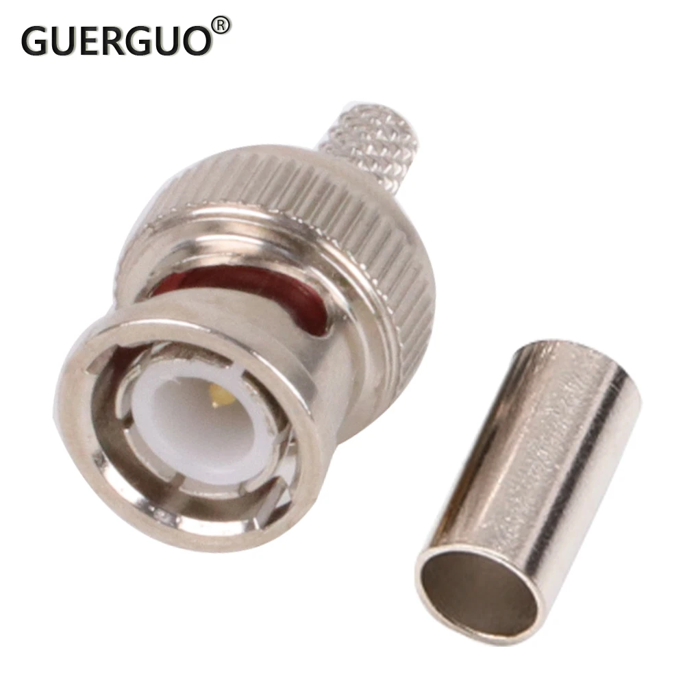 

1PC RF Coaxial connector BNC Male Plug Straight Connector Solcering Crimp Adapter RG58 SYV 50-3 RG316 RG174 50-1.5 Coaxial Cable