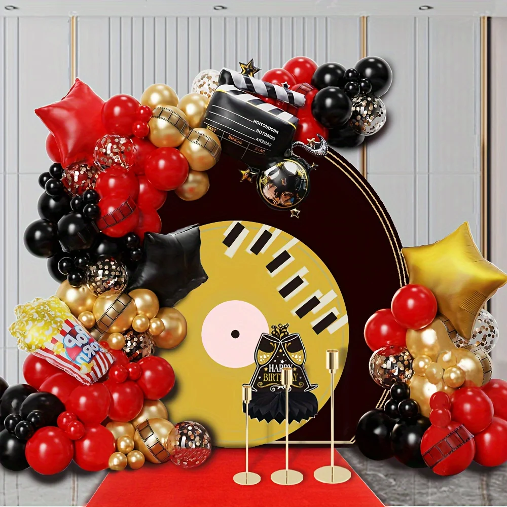 Movie Night Cinema Balloon - Large 74x71cm Foil Balloon For Hollywood, Film, Birthday Party Decor (Helium Or Air) 2 thumbnail image