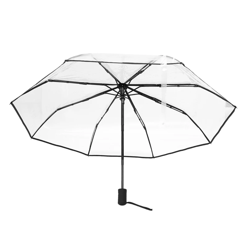 Transparent Umbrella Automatic Umbrella Rain Women Men Sun Rain Auto Umbrella Compact Folding Windproof Style Clear umbrella,Tra