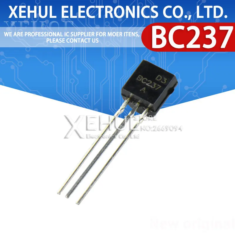 50pcs BC237A BC237B BC237C BC238A BC238B BC238C BC237 BC238 Transistor TO-92 Triode Transistor bjt transistor transistors kit