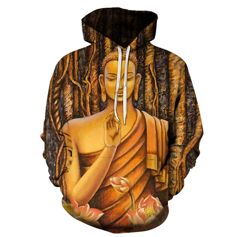 thumbnail image 1 of Sudadera con capucha con gráfico de Buda Shakyamuni para hombre, sudadera con estampado 3D de budismo, sudadera informal de moda, sudaderas con capucha de manga larga unisex, 1 of 4