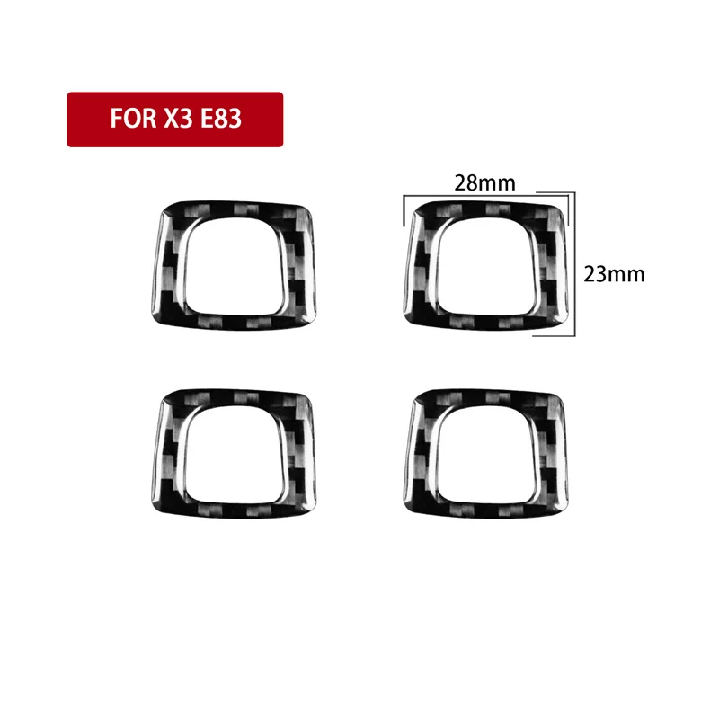 

For BMW X3 E83 2004 2005 2006 2007 2008 2009 2010 Carbon Fiber Door Lock Button Frame Trim Sticker Interior Car Accessories