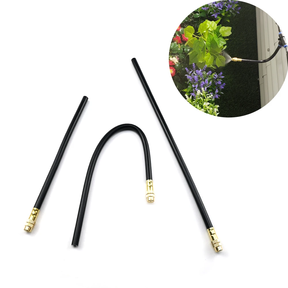 20/30/40/50CM Free Bending Brass Nozzle ID8MM Rapid Insertion Adjustable Spray Head for Garden Cooling Irrigation Misting System 5